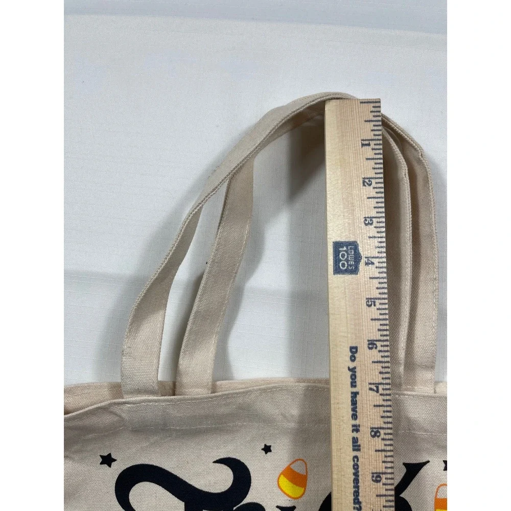 Fun painted Halloween Trick or Treat Tote Bag‎ Candy Corn Bat Graphic